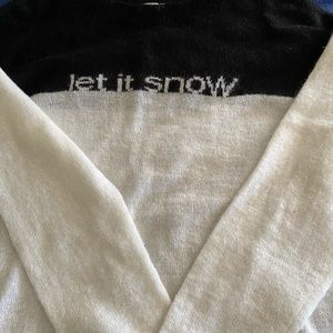 Sundance Black and White Crew Neck Sweater